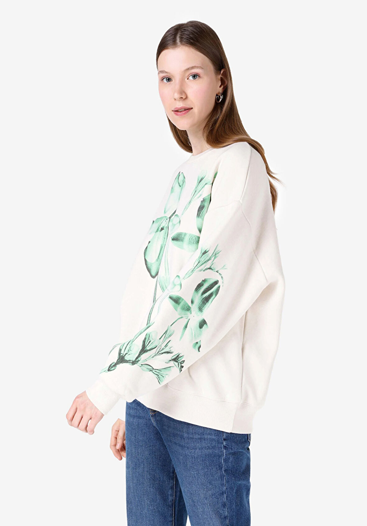 Comfort Fit   Kadın Ekru Sweatshirt Cl1067257