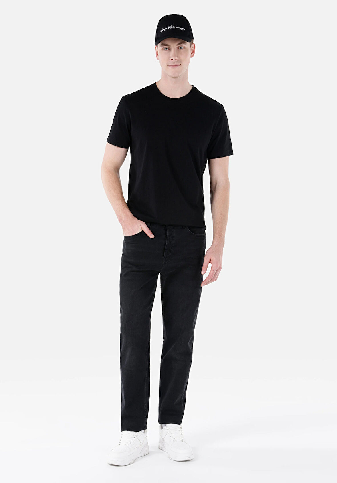 Rahat Regular Fit Normal Bel Düz Paça Siyah Erkek Pantolon Cl1067281
