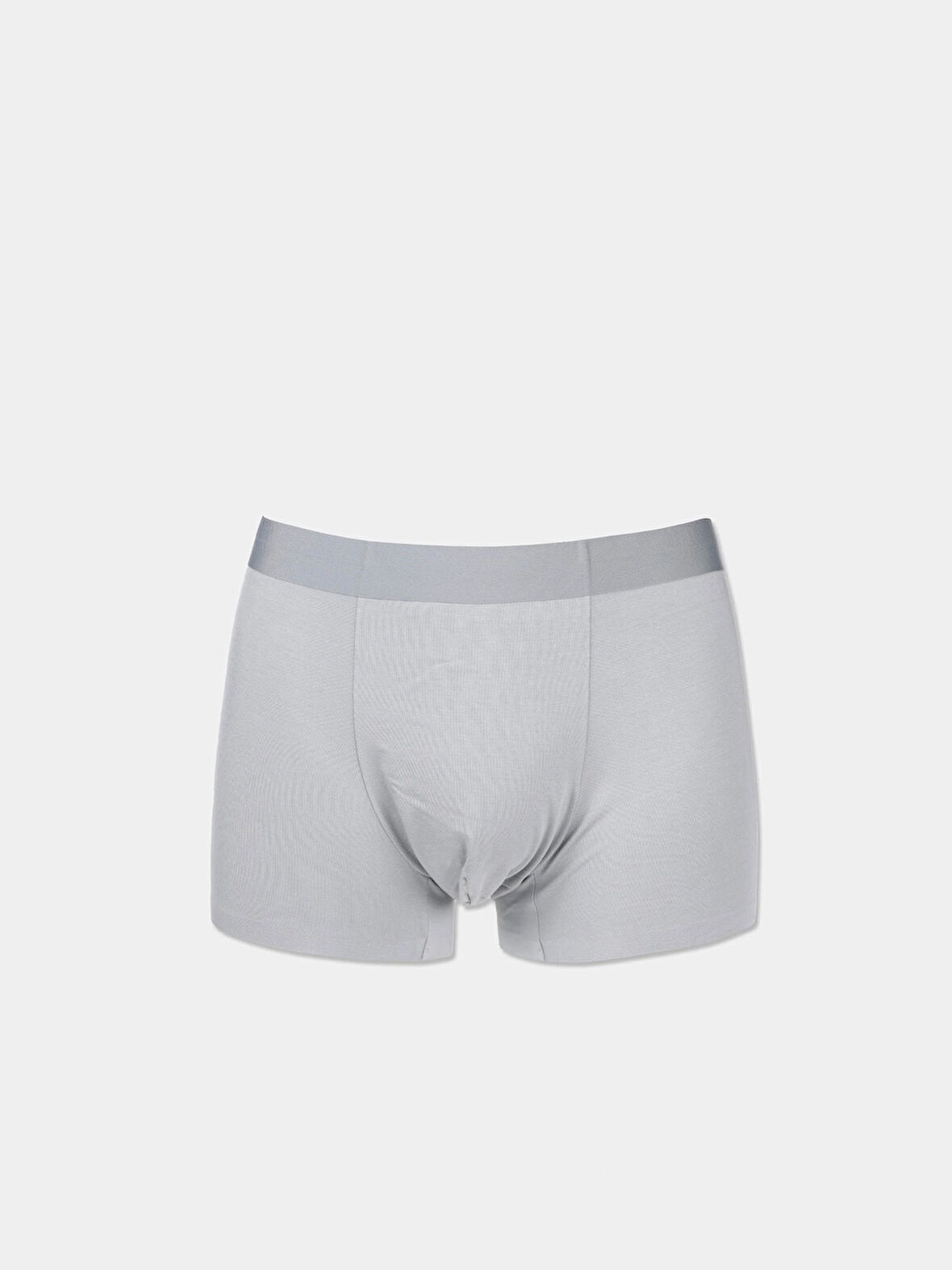Modern Fit Düz Erkek Gri Boxer