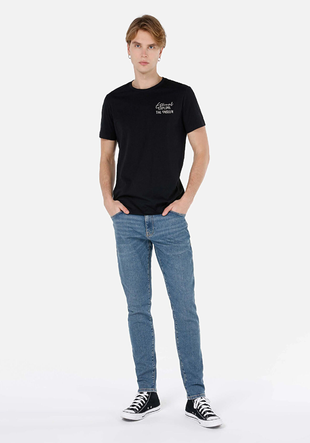 041 Danny Slim Fit   Erkek Mavi Jean Pantolon