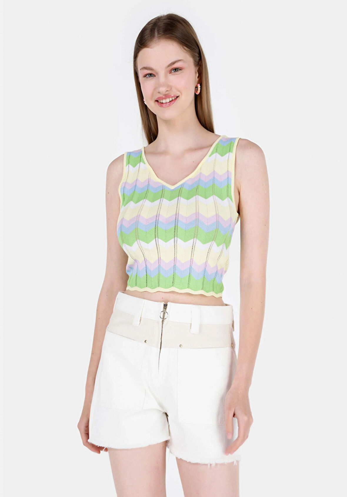 Slim Fit   Kadın Çok Renkli  Kazak