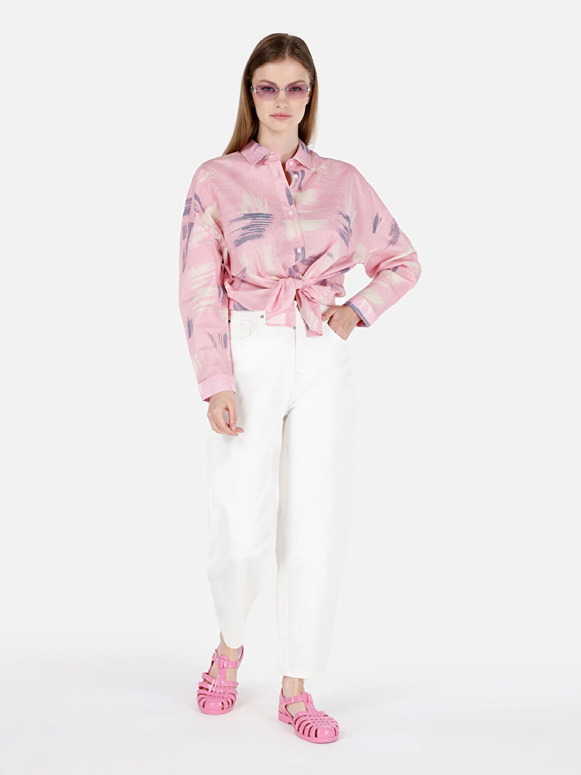 Beyaz Kadın Pantolon