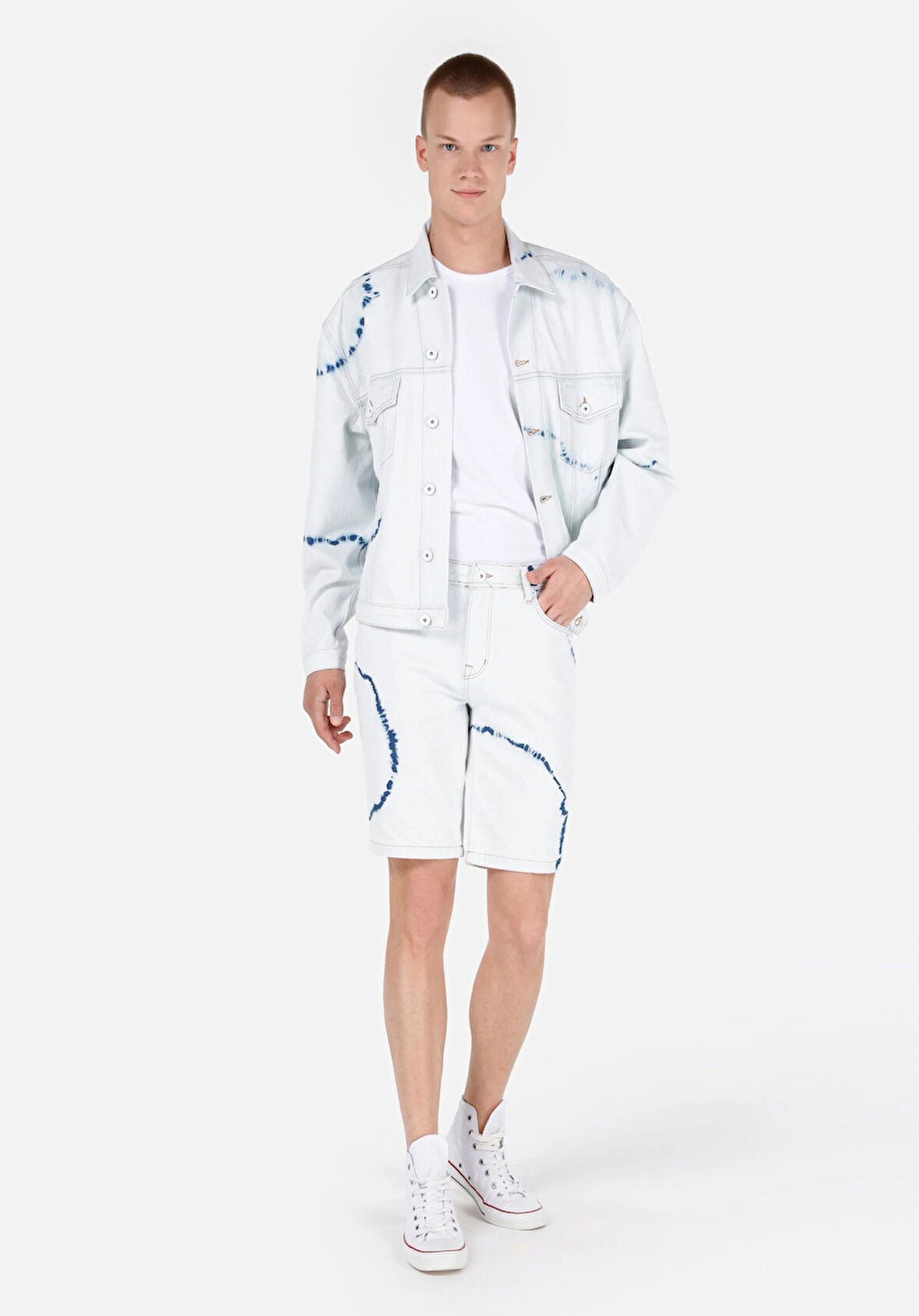 Regular Fit Orta Bel  Erkek Natural Jean Şort