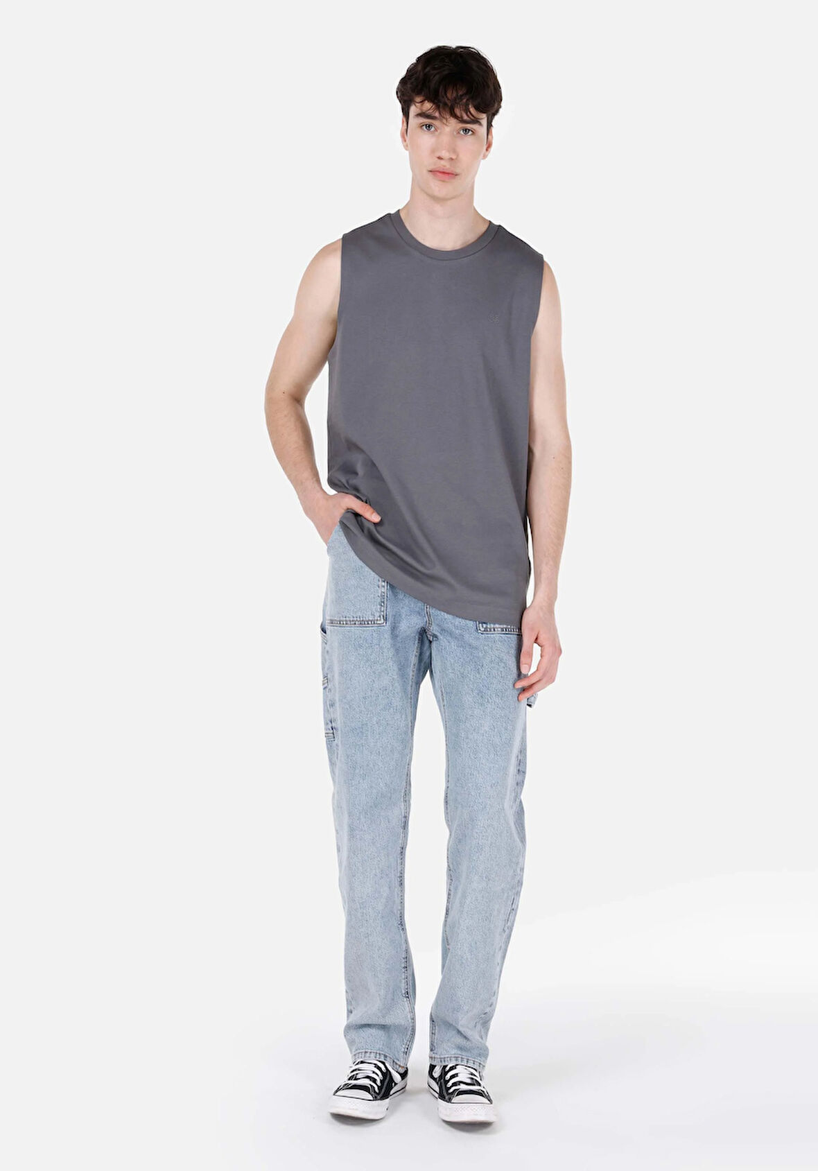 Worker Fit   Erkek İndigo Jean Pantolon