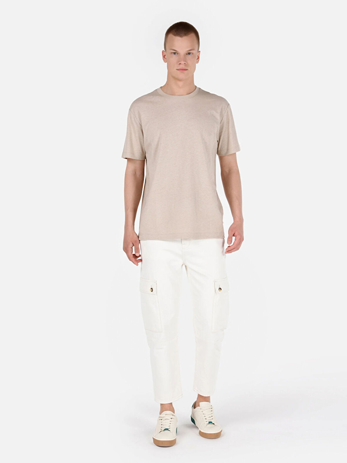 168 Peter Cargo Fit   Erkek Natural Jean Pantolon