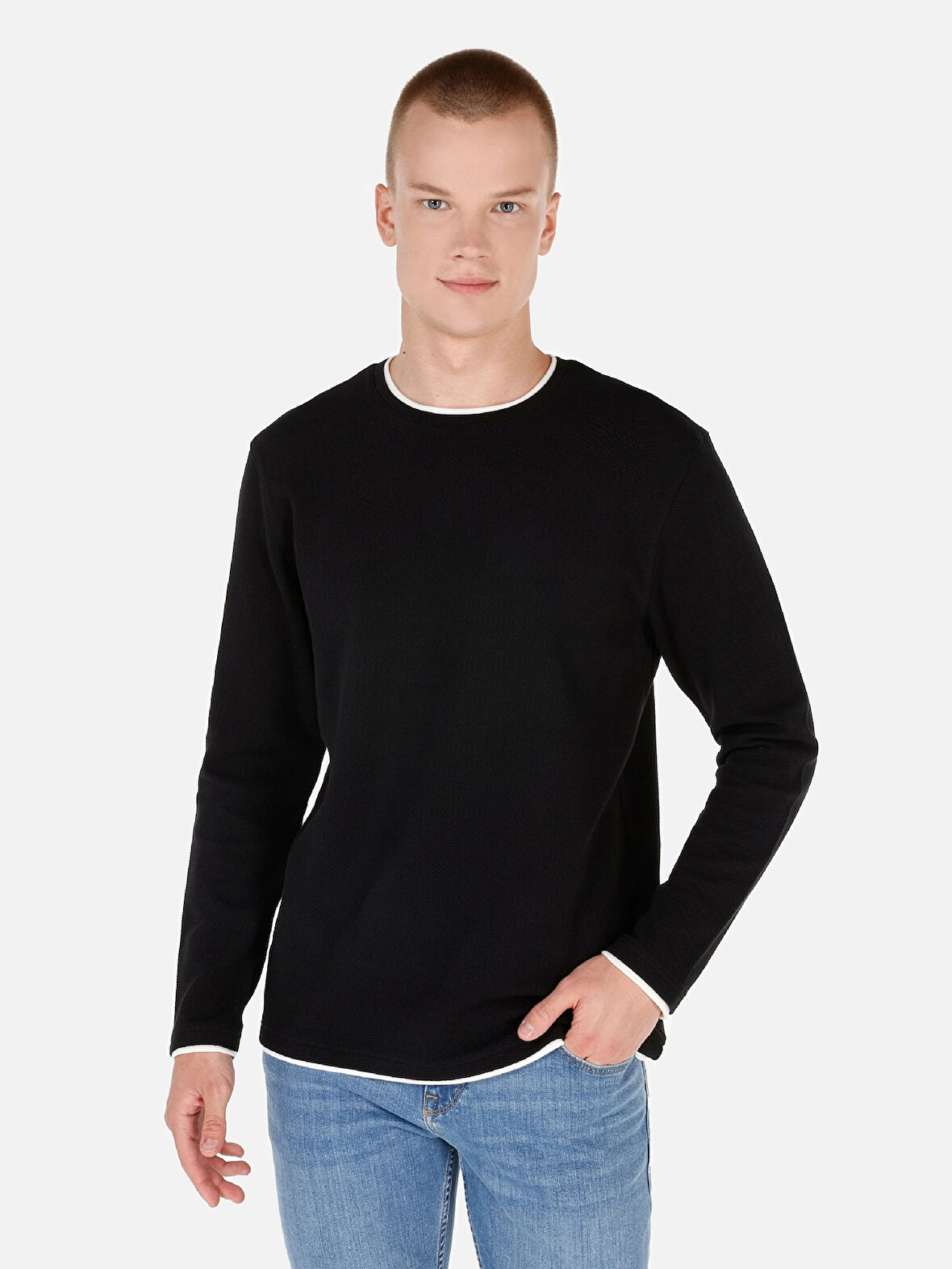 Siyah Erkek Tshirt U.kol