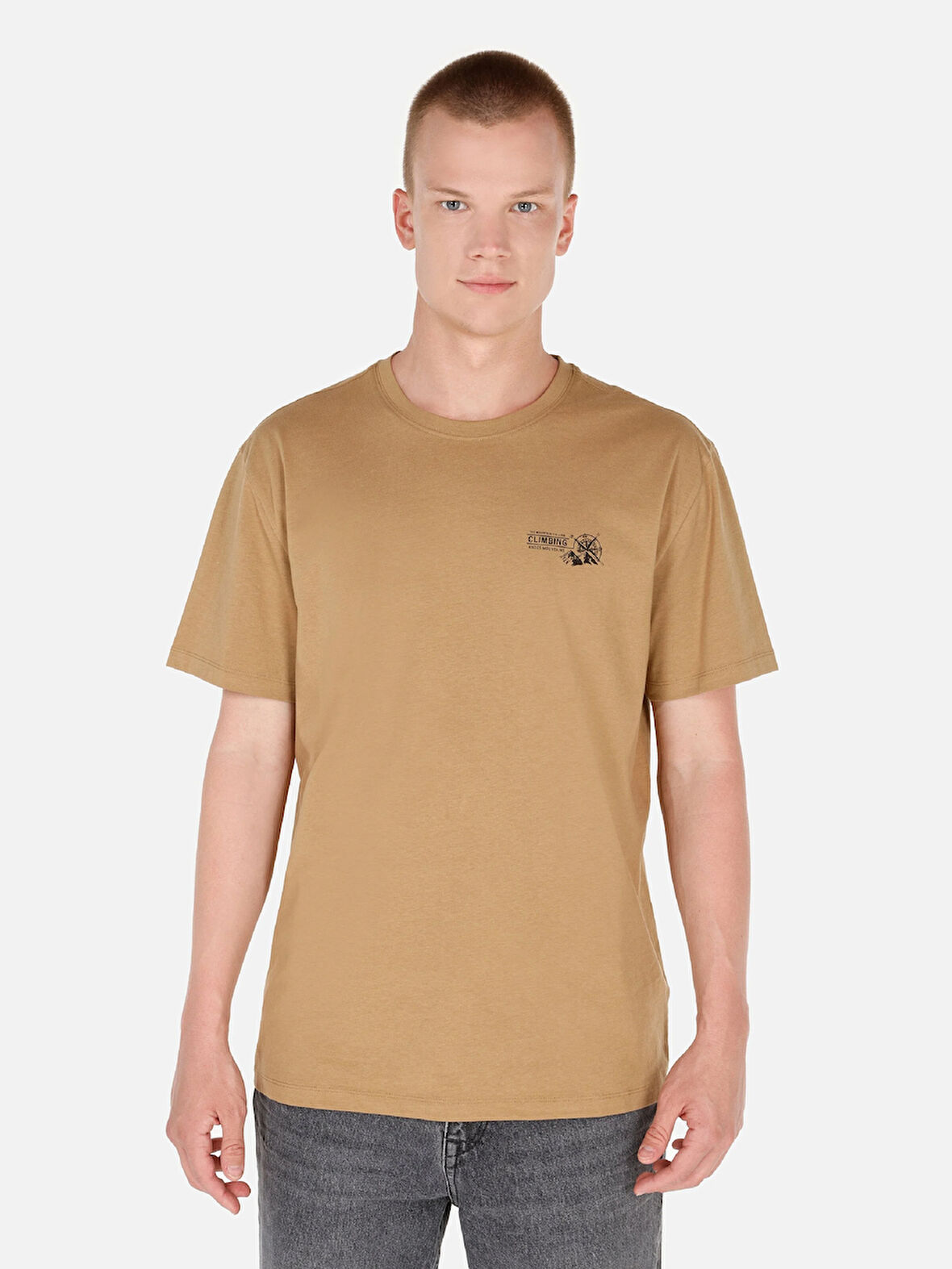 Kahverengi Erkek Tshirt K.kol