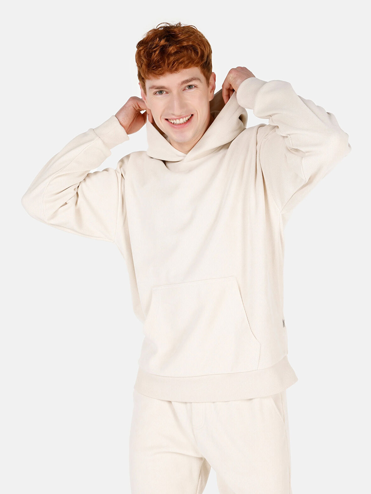 Ekru Erkek Sweatshirt