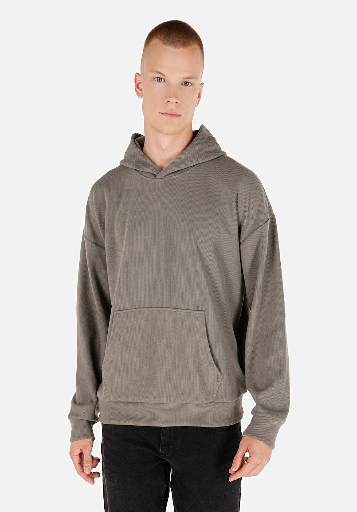 Comfort Fit   Erkek Yeşil Sweatshirt