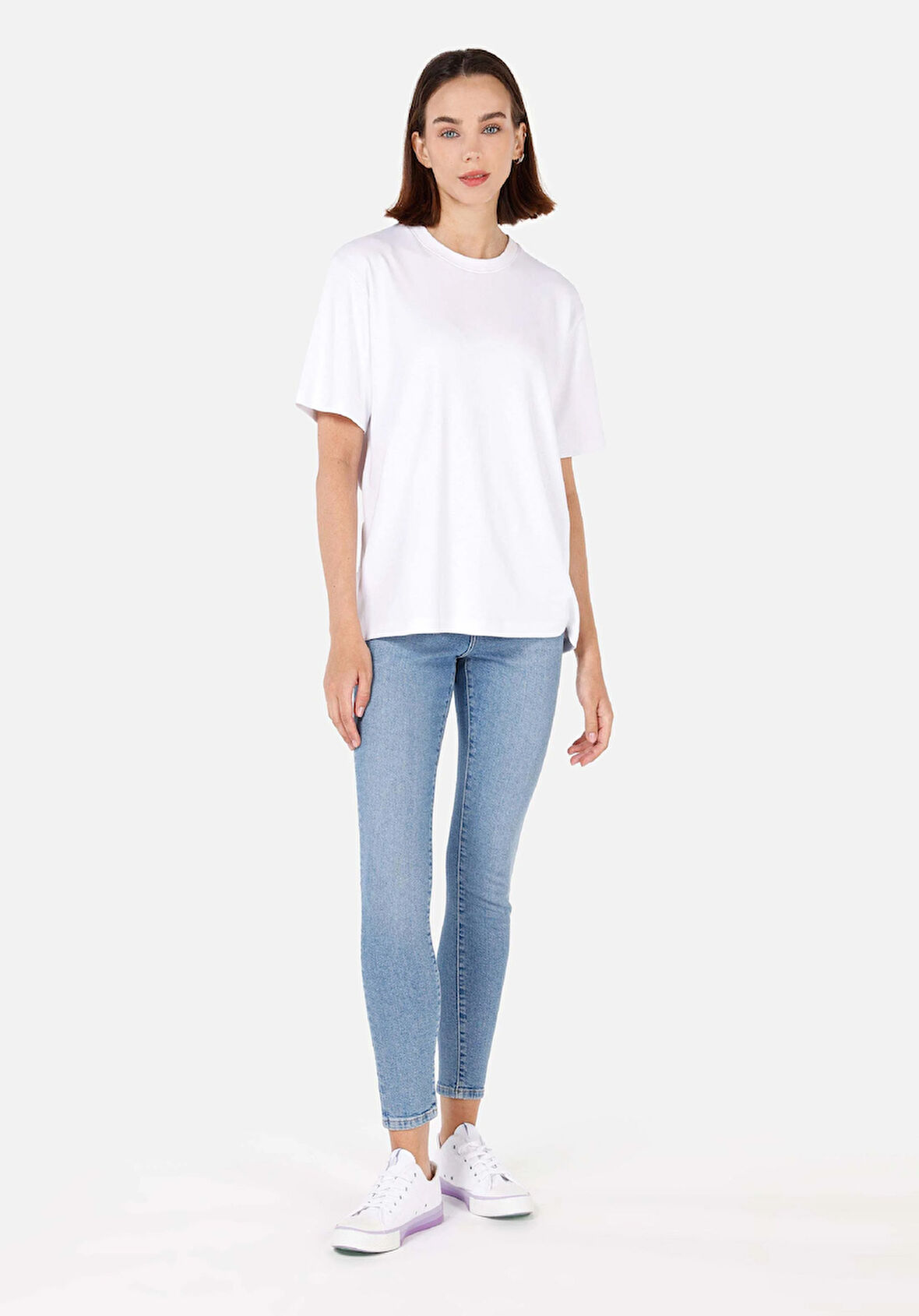 Skinny Fit   Kadın İndigo Jean Pantolon