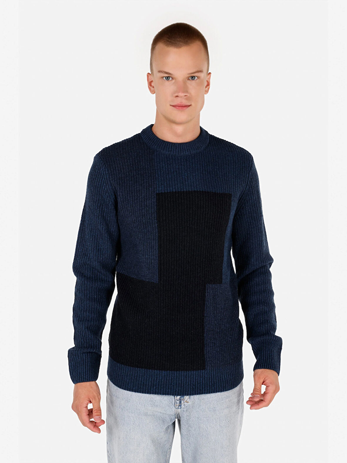 Lacivert Erkek Kazak