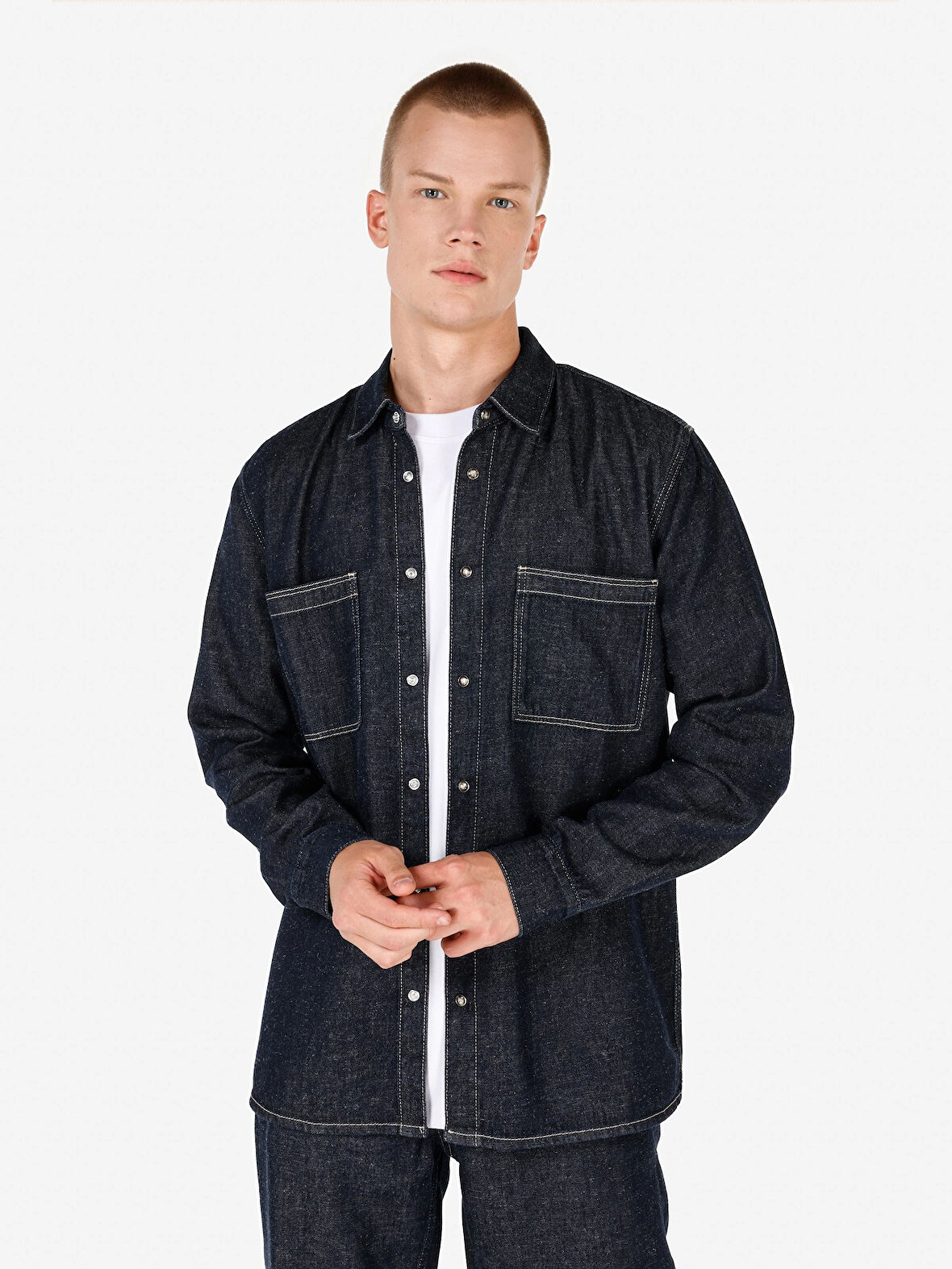 Mavi Erkek Gömlek U.kol