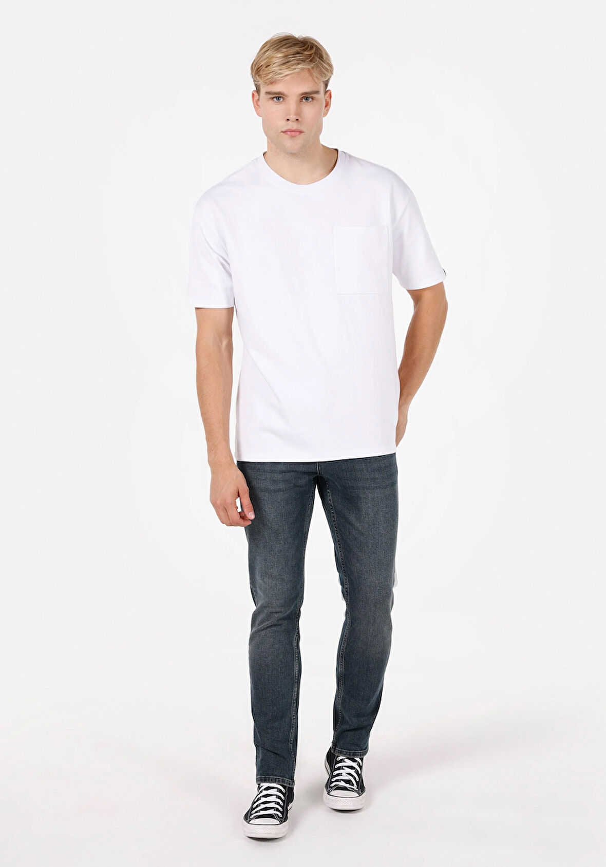 Straight Fit   Erkek İndigo Jean Pantolon