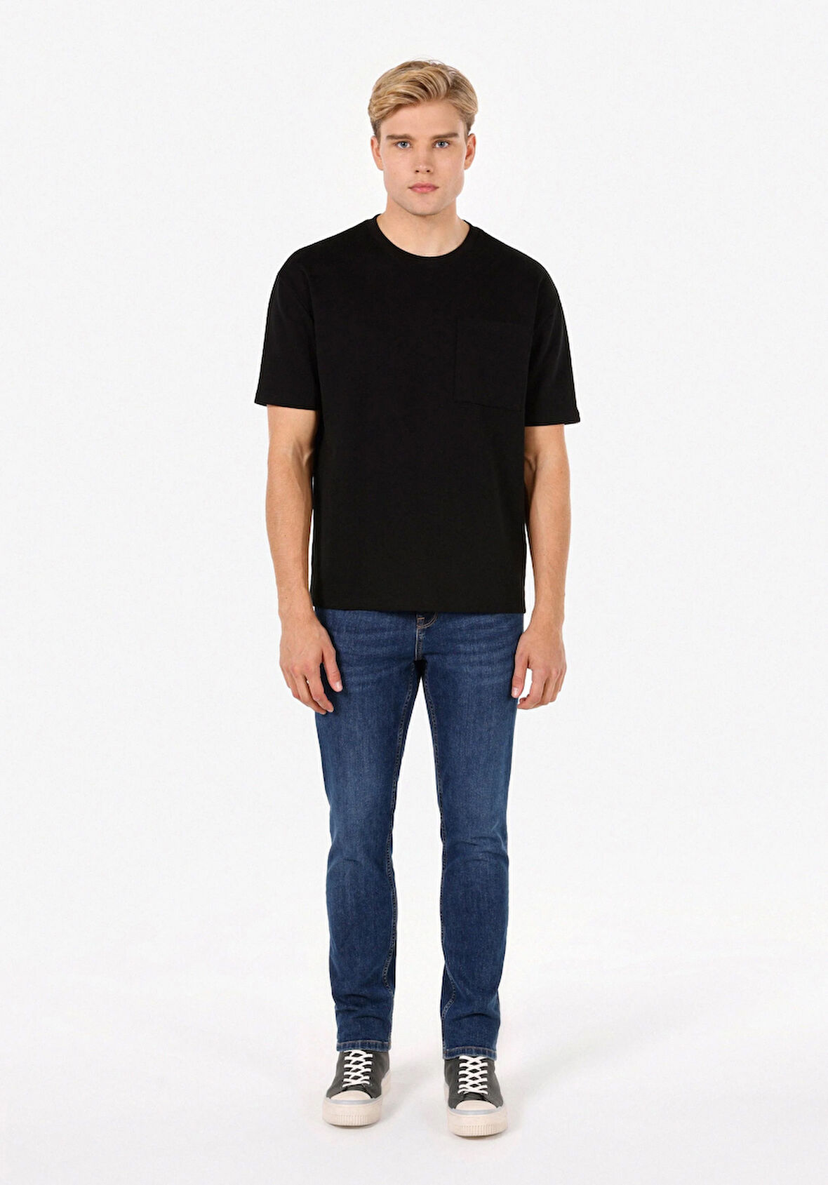 Straight Fit   Erkek İndigo Jean Pantolon