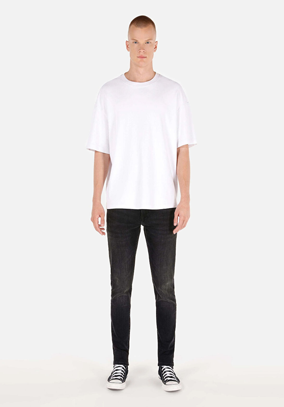 Slim Fit   Erkek Siyah Jean Pantolon