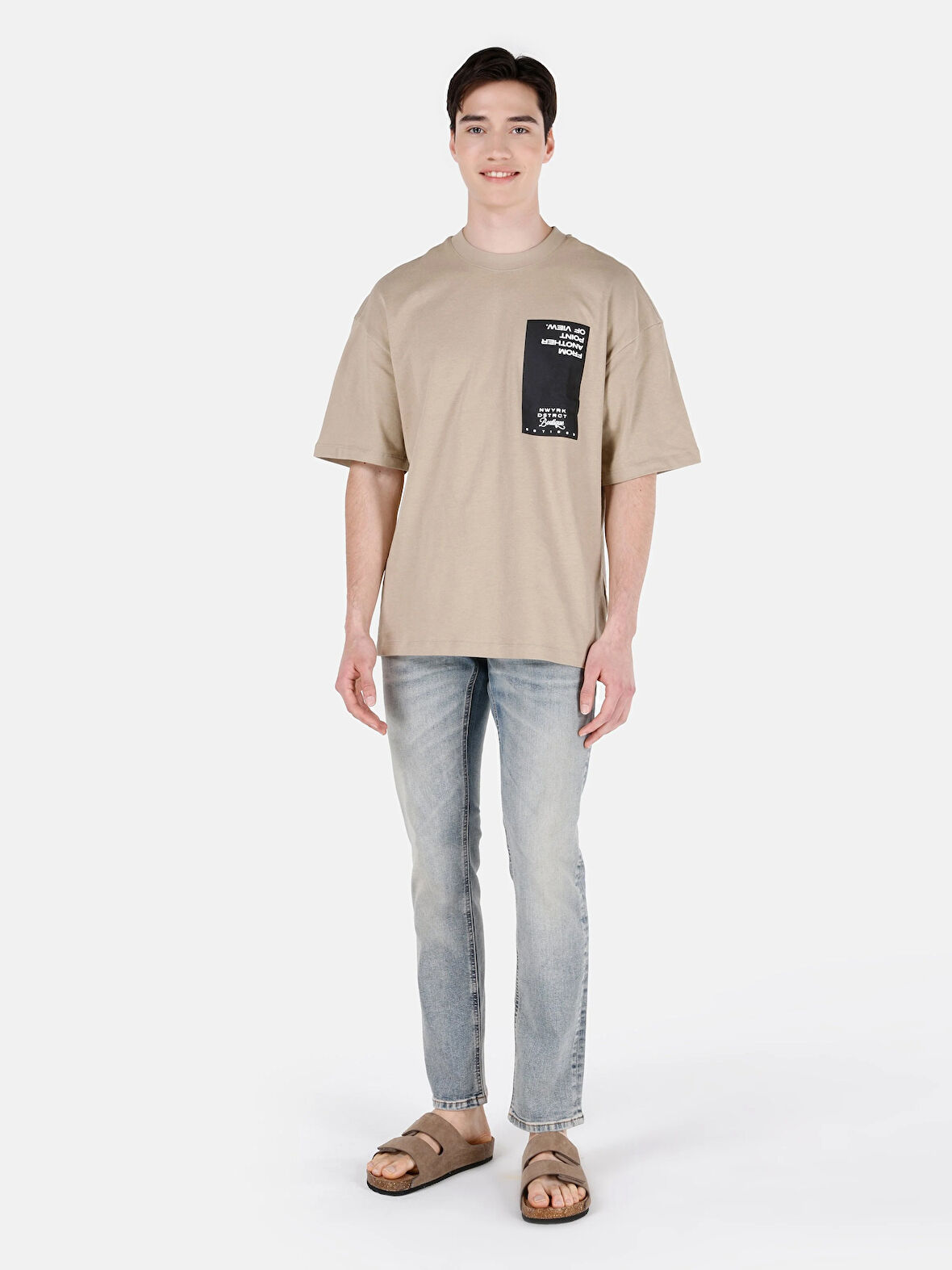 044 Karl Normal Kesim Düşük Bel Düz Paça Mavi Erkek Jean Pantolon