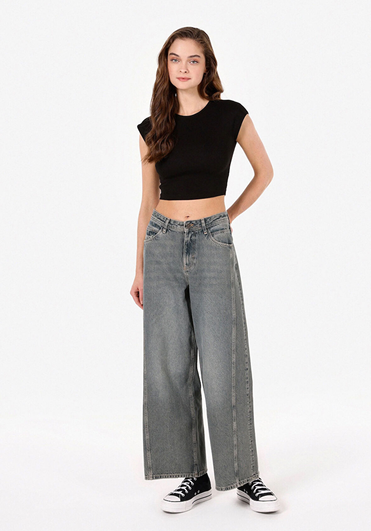 Regular Fit   Kadın İndigo Jean Pantolon