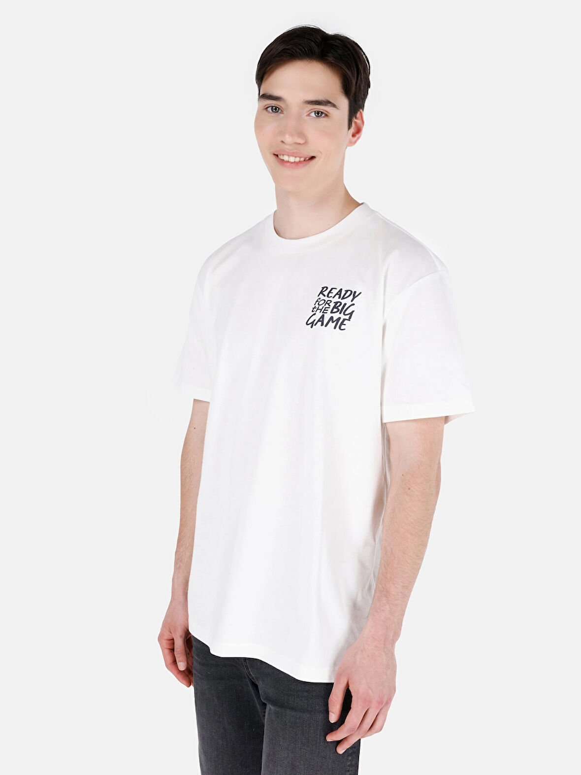 Beyaz Erkek Tshirt K.kol