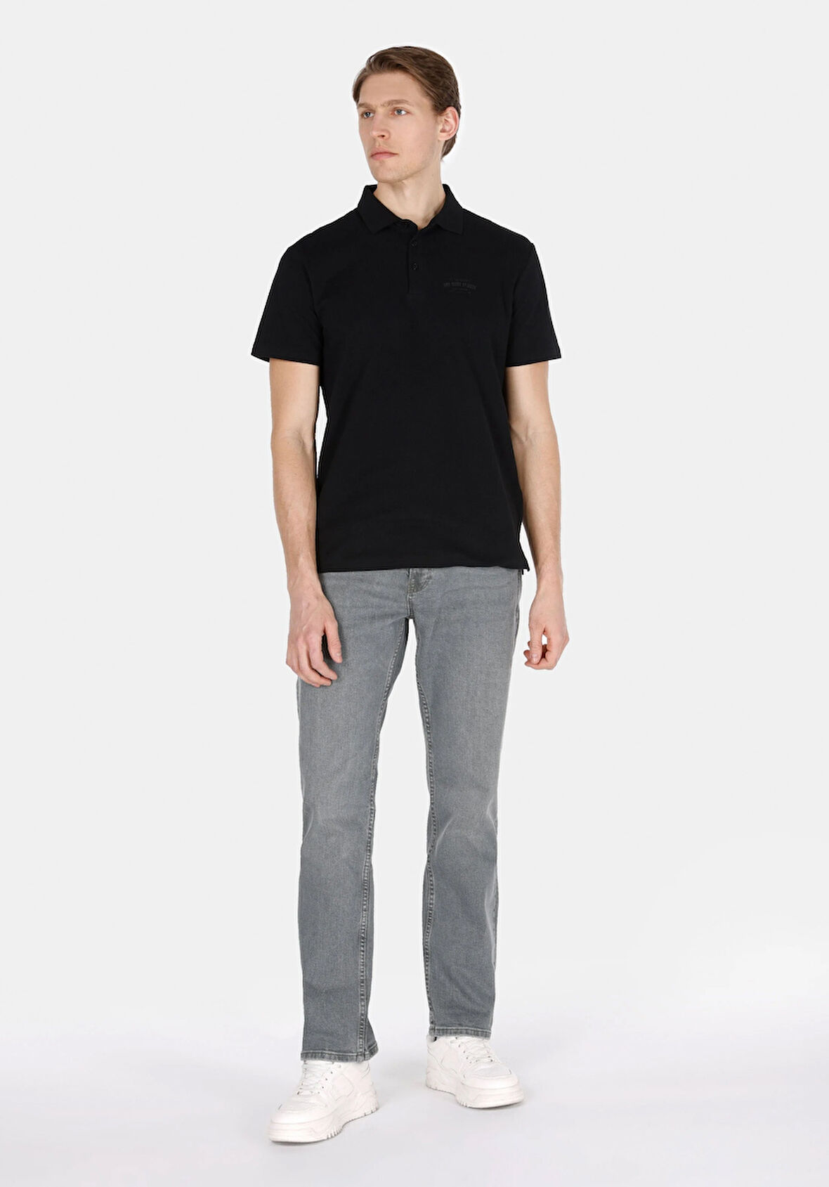 045 Davıd Regular Fit Orta Bel Düz Paça Erkek Siyah Jean Pantolon Cl1073397