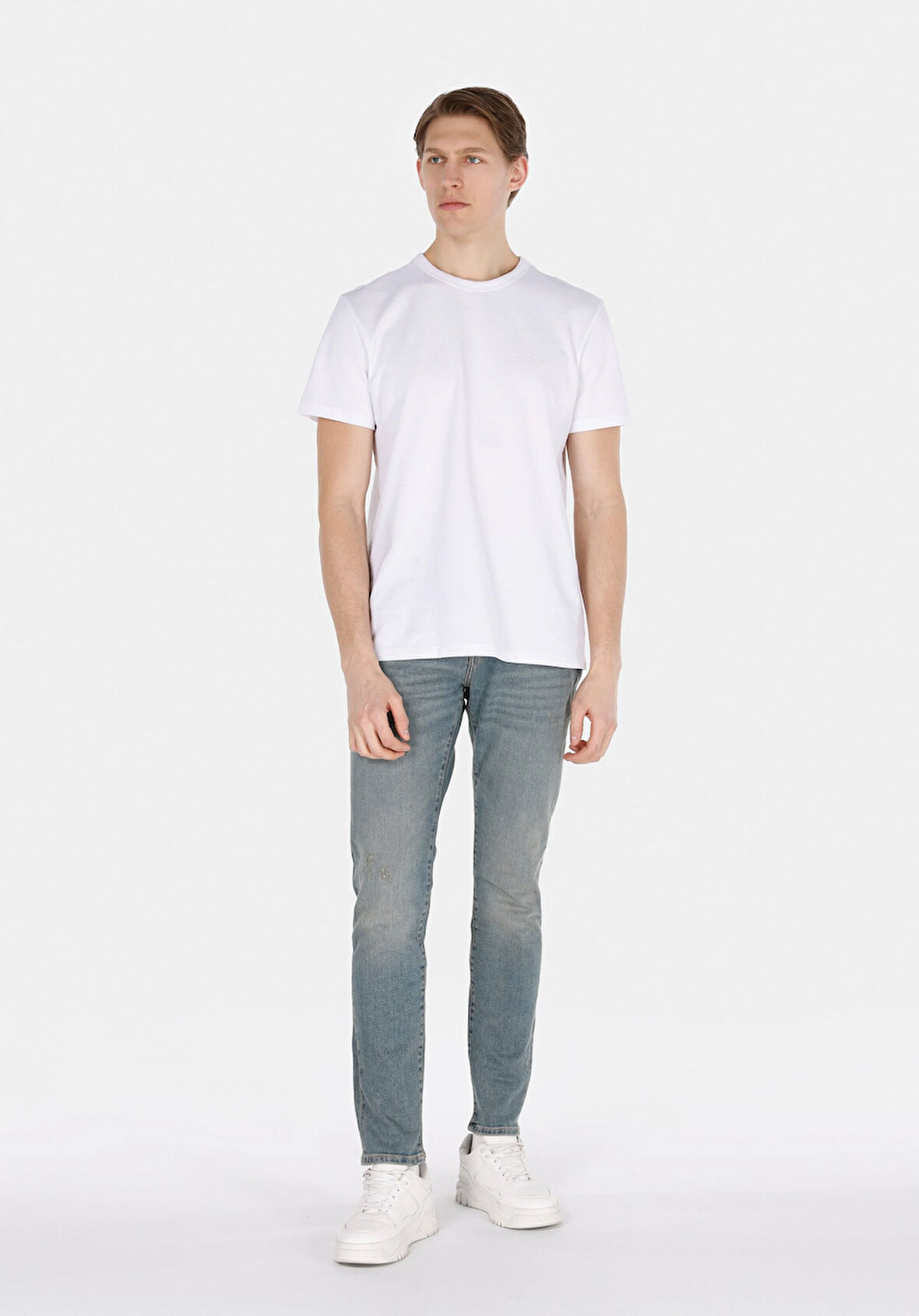 Slim Fit Düşük Bel Dar Paça Erkek İndigo Jean Pantolon