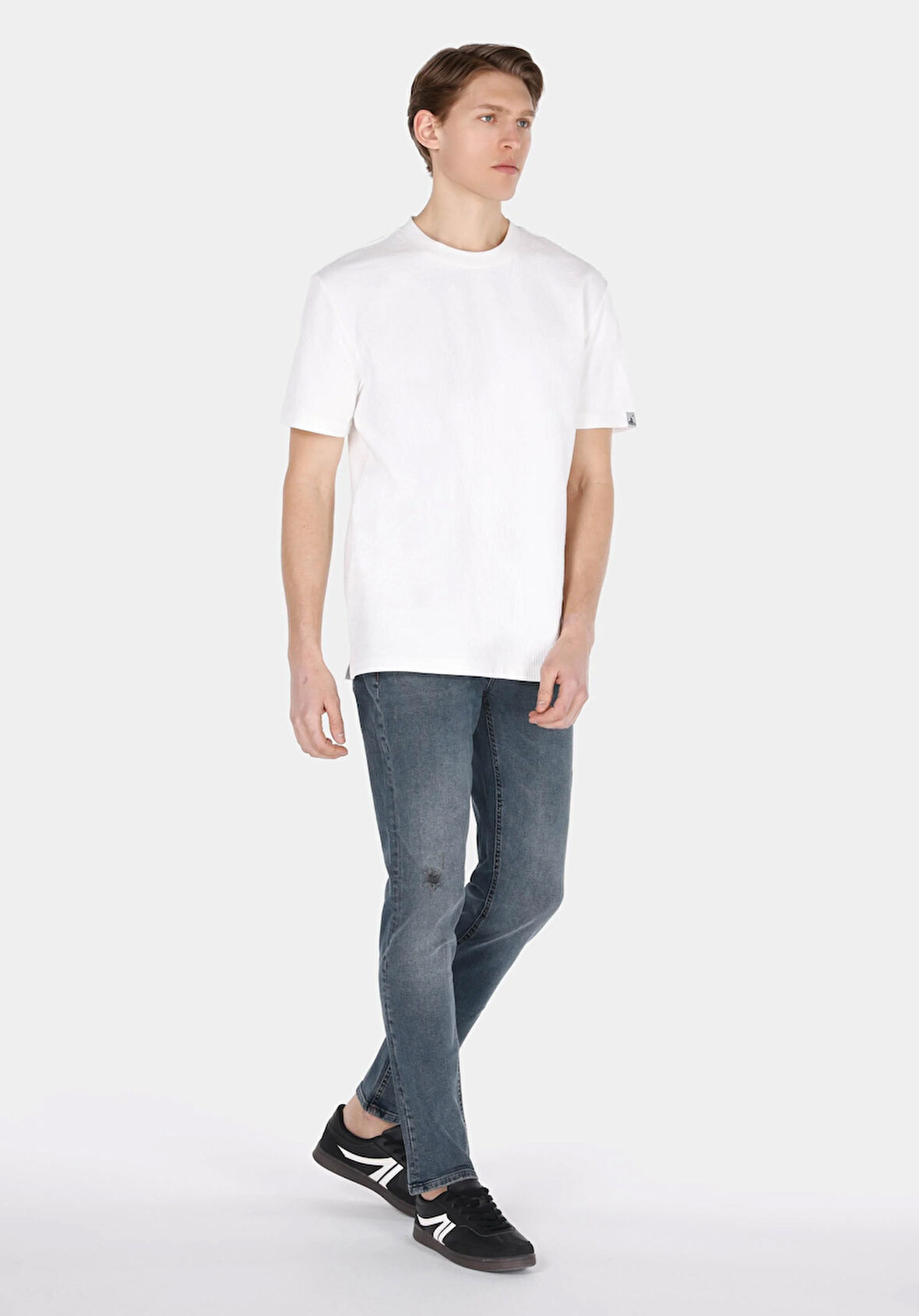 044 Karl Straight Fit Düşük Bel Düz Paça Erkek Mavi Jean Pantolon Cl1073707