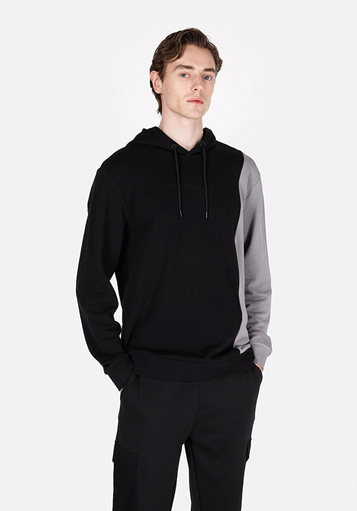 Regular Fit   Erkek Siyah Sweatshirt