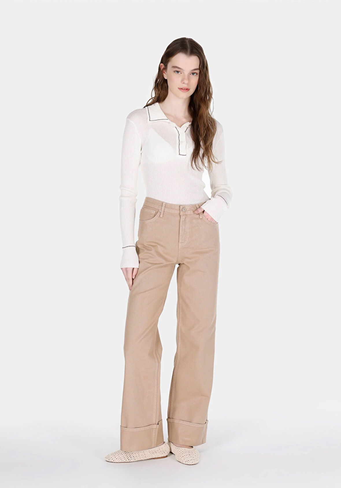 970 Berry Regular Fit   Kadın Mavi Jean Pantolon Cl1073865