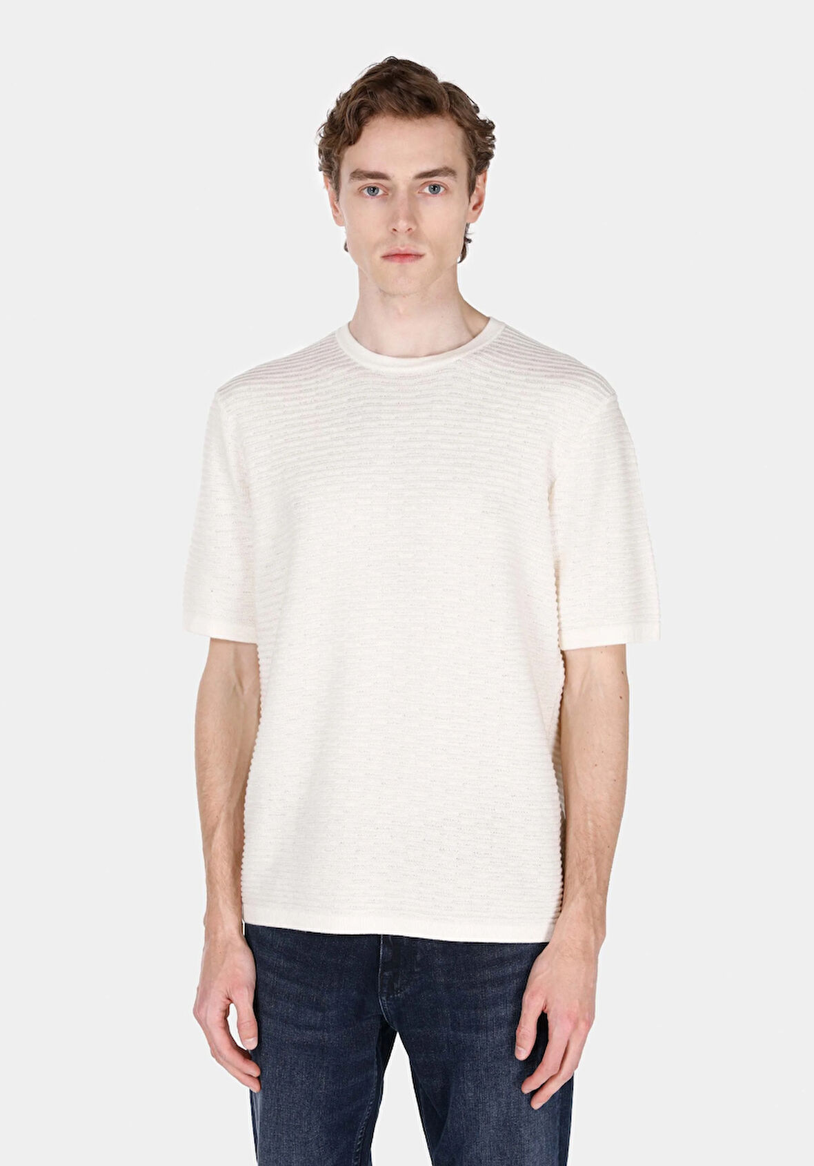 Comfort Fit   Erkek Beyaz  Kazak Cl1073996