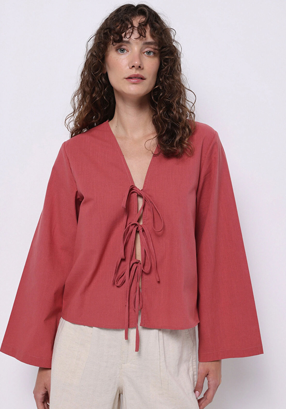 Regular Fit   Kadın Pembe  Gömlek