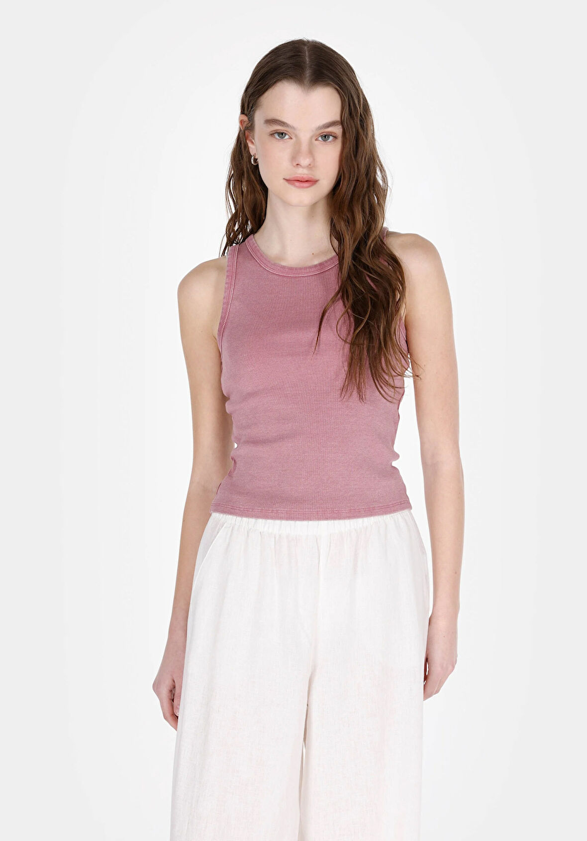 Slim Fit   Kadın Pembe Atlet