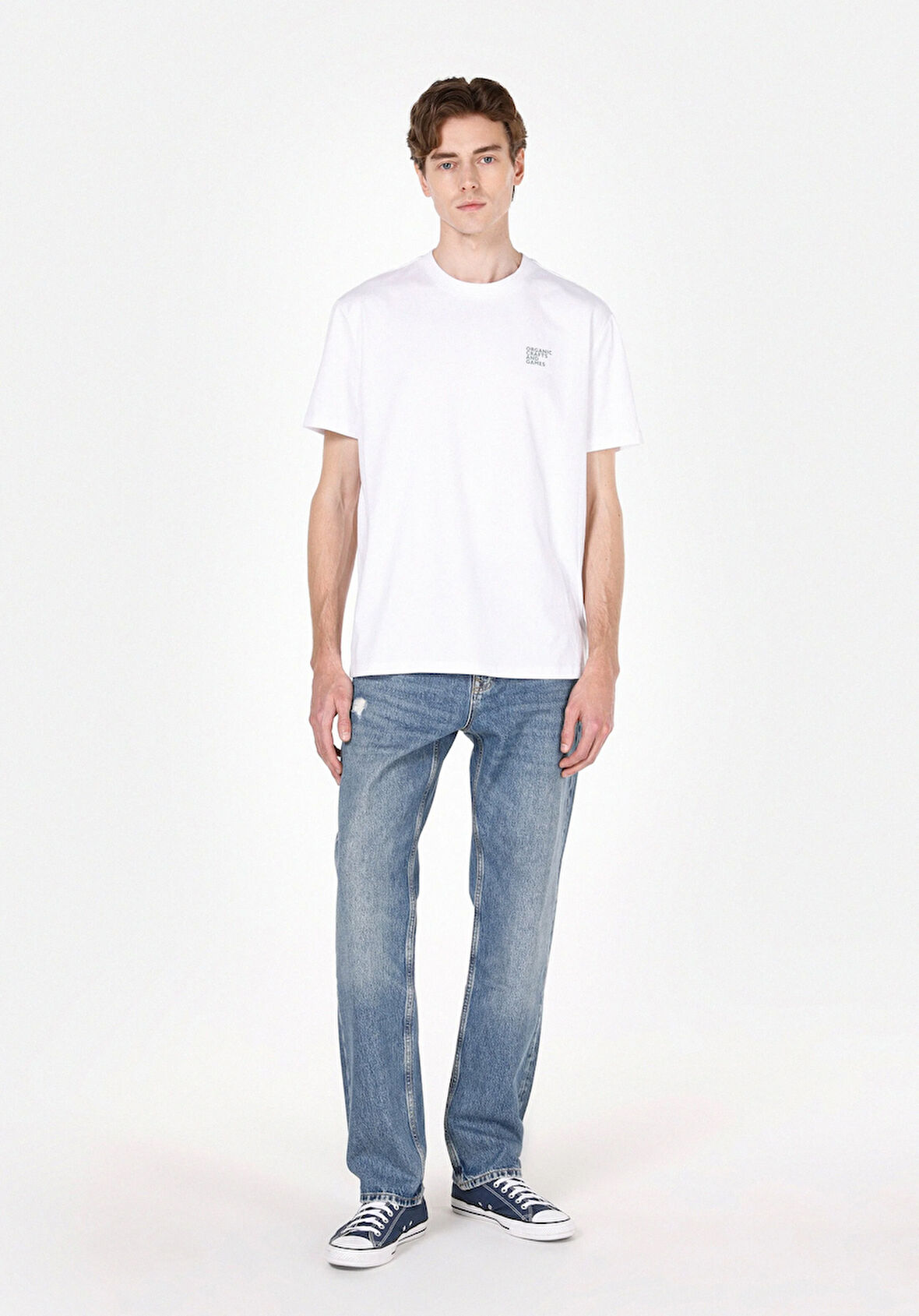 045 Davıd Regular Fit   Erkek Mavi Jean Pantolon Cl1074500