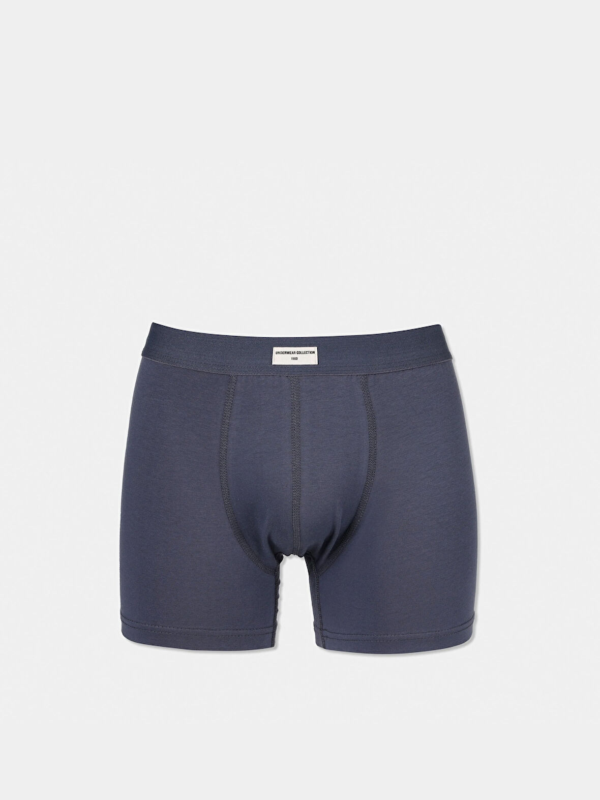Modern Fit Düz Erkek Mavi Boxer