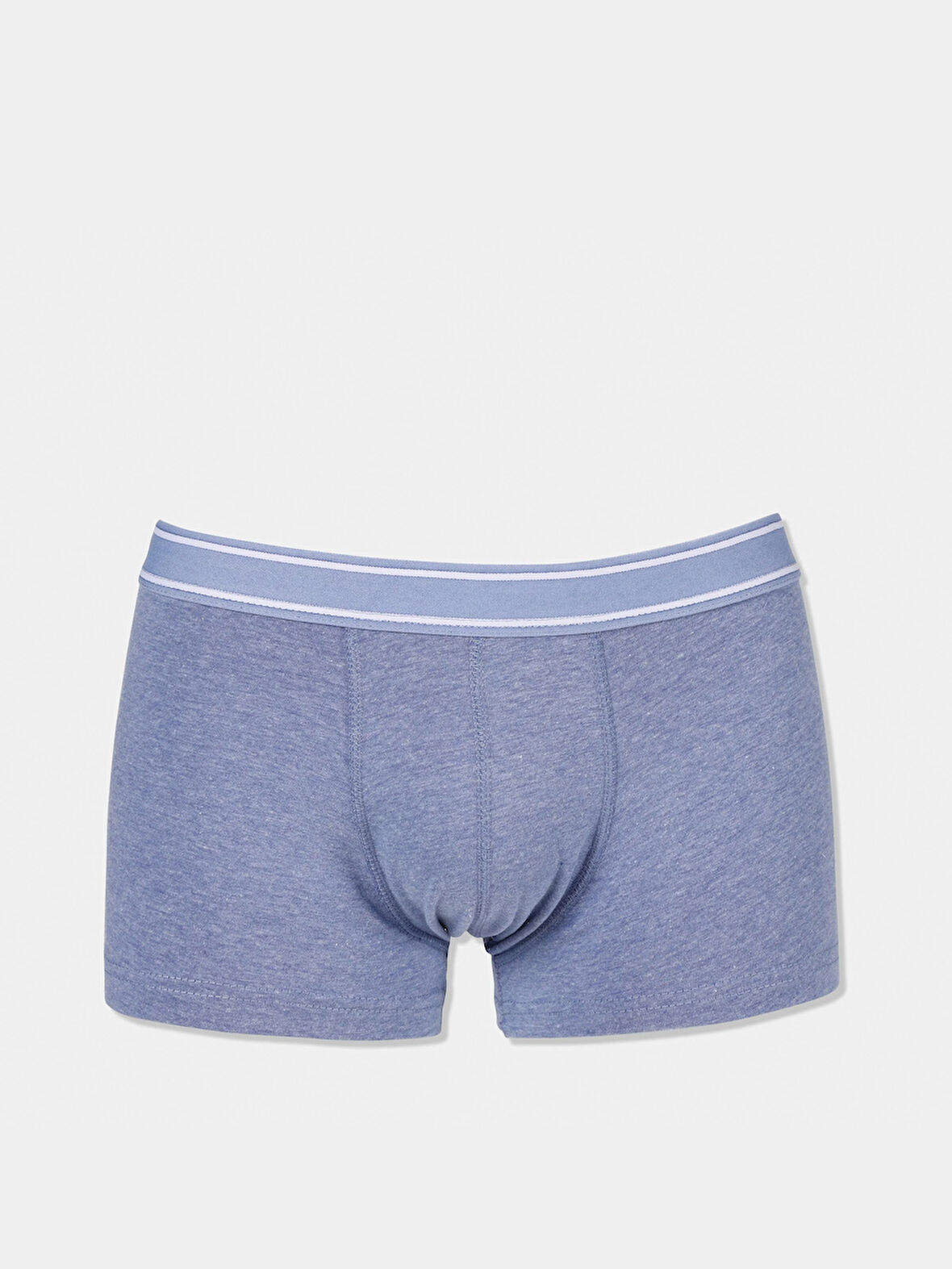 Modern Fit Düz Erkek Mavi Boxer