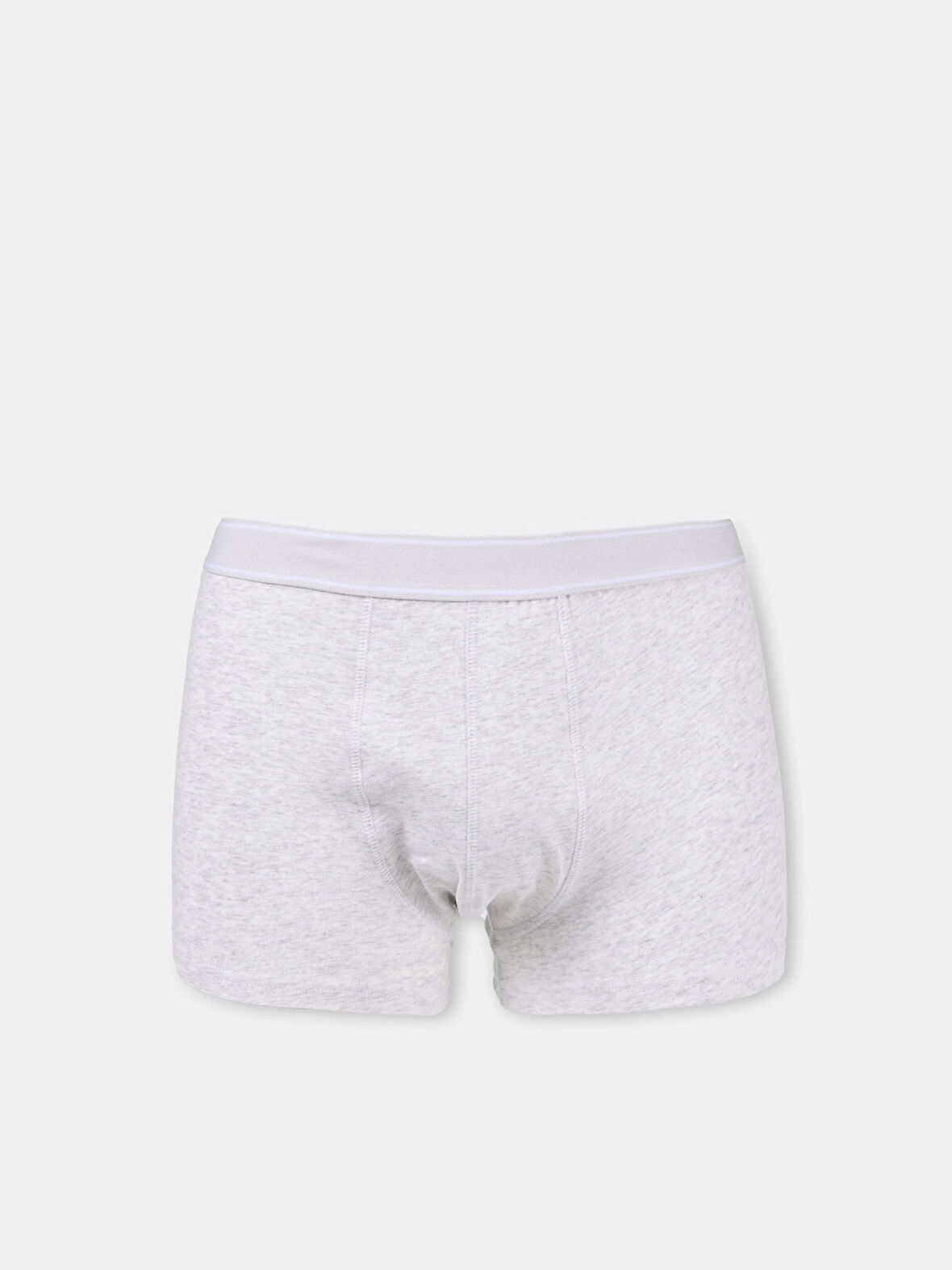 Modern Fit Düz Erkek Gri Boxer