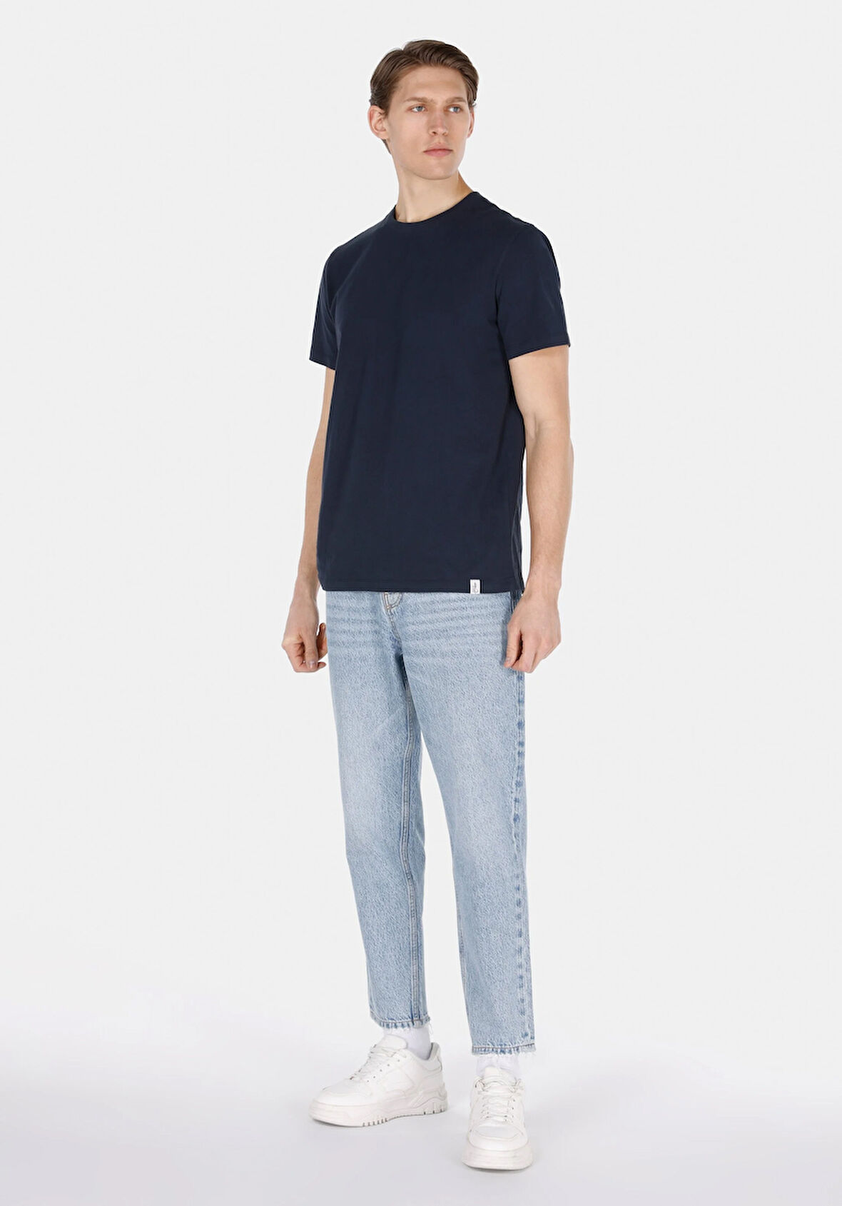 Loose Tapered Fit   Erkek Light İndigo Denim Jean Pantolon