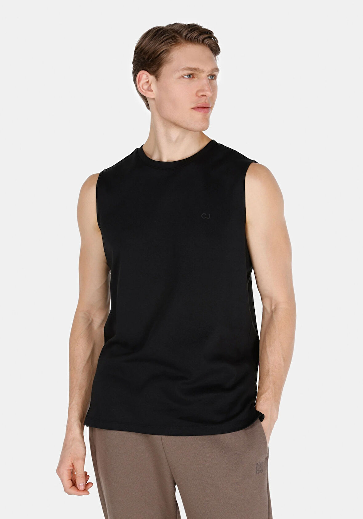 Regular Fit   Erkek Siyah Atlet