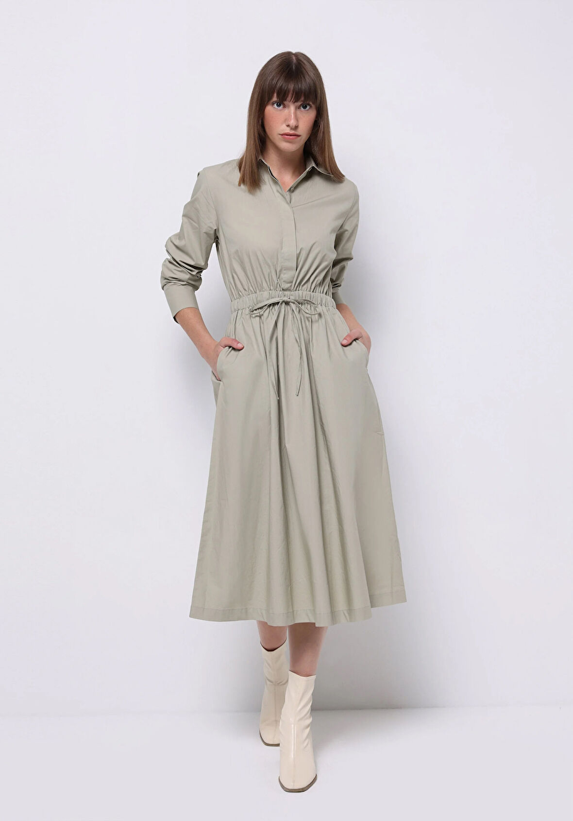 Regular Fit  Kadın Yeşil  Elbise