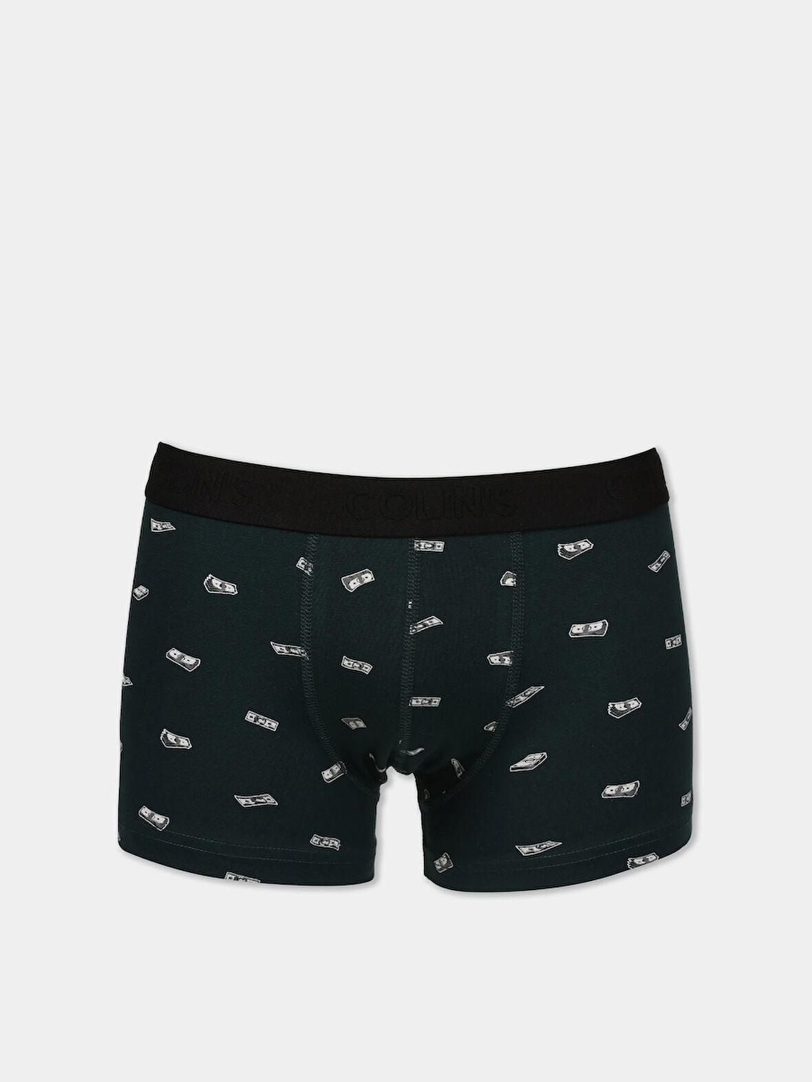 Modern Fit Baskılı Erkek Yeşil Boxer