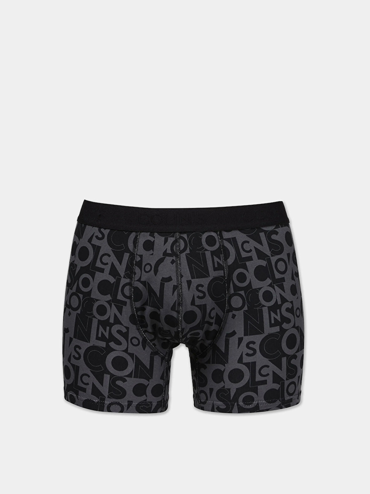 Modern Fit Baskılı Erkek Antrasit Boxer