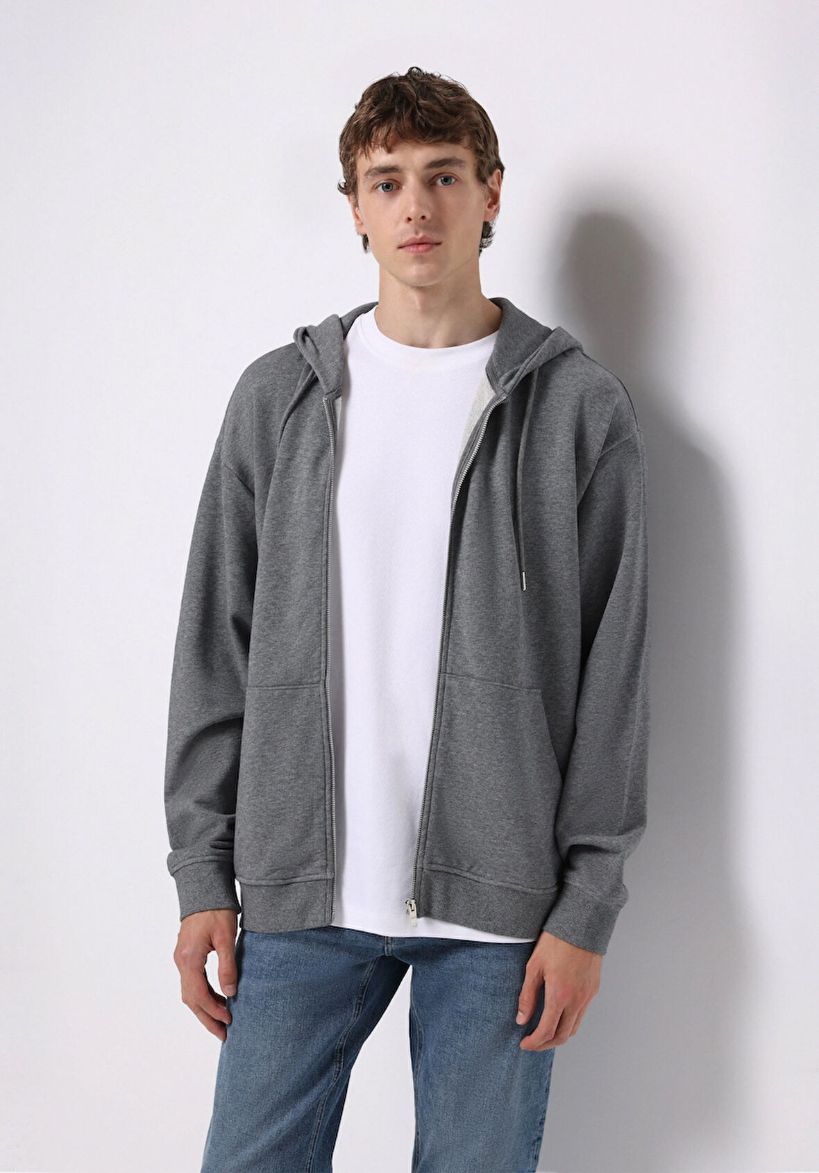 Oversize Fit   Erkek Antrasit Sweatshirt