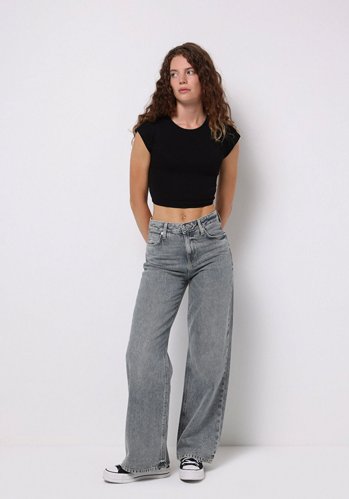 Regular Fit   Kadın İndigo Jean Pantolon