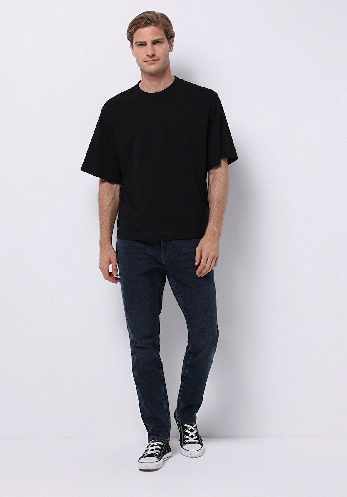 Regular Fit   Erkek Koyu İndigo Jean Pantolon
