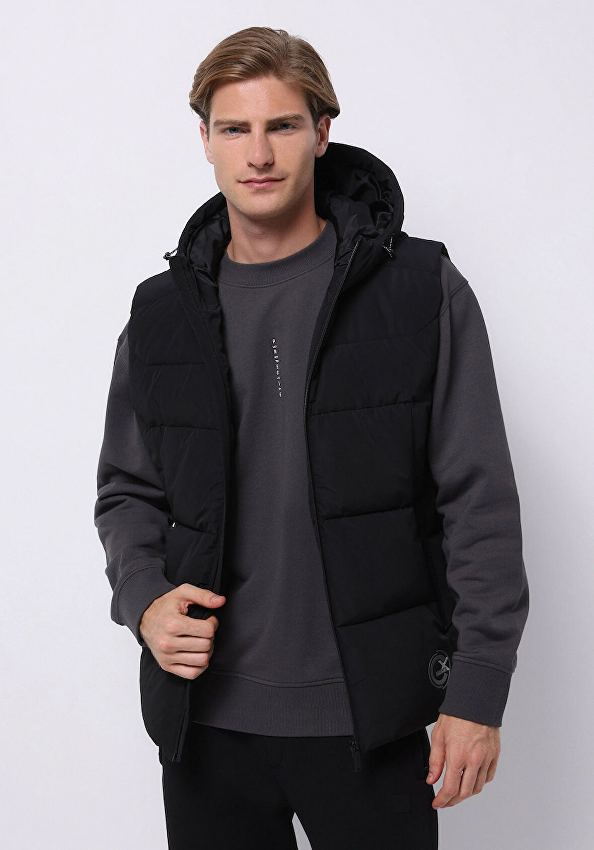 Slim Fit     Erkek Siyah Yelek