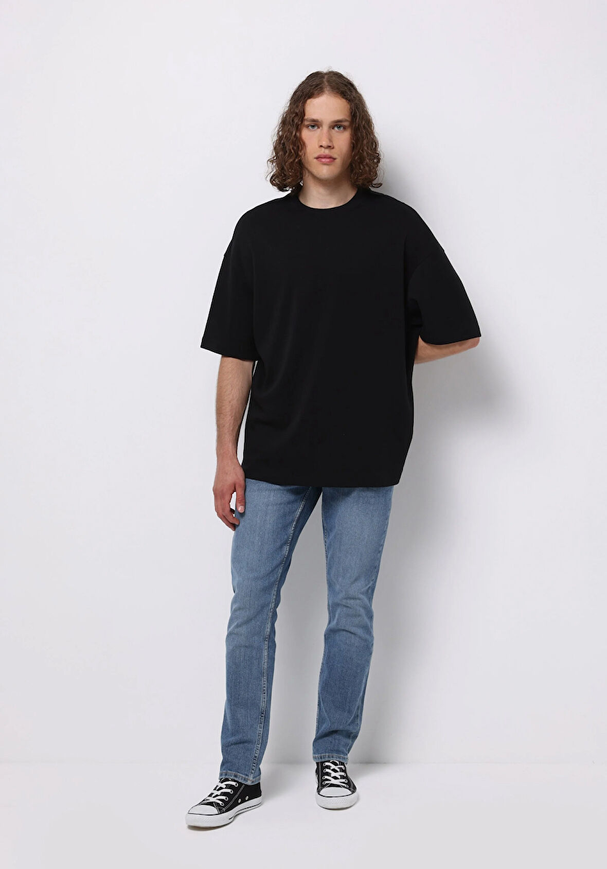 Regular Fit   Erkek Açik İndigo Jean Pantolon