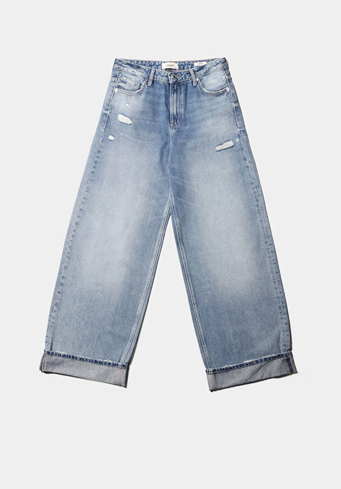 Loose Fit   Kadın İndigo Jean Pantolon