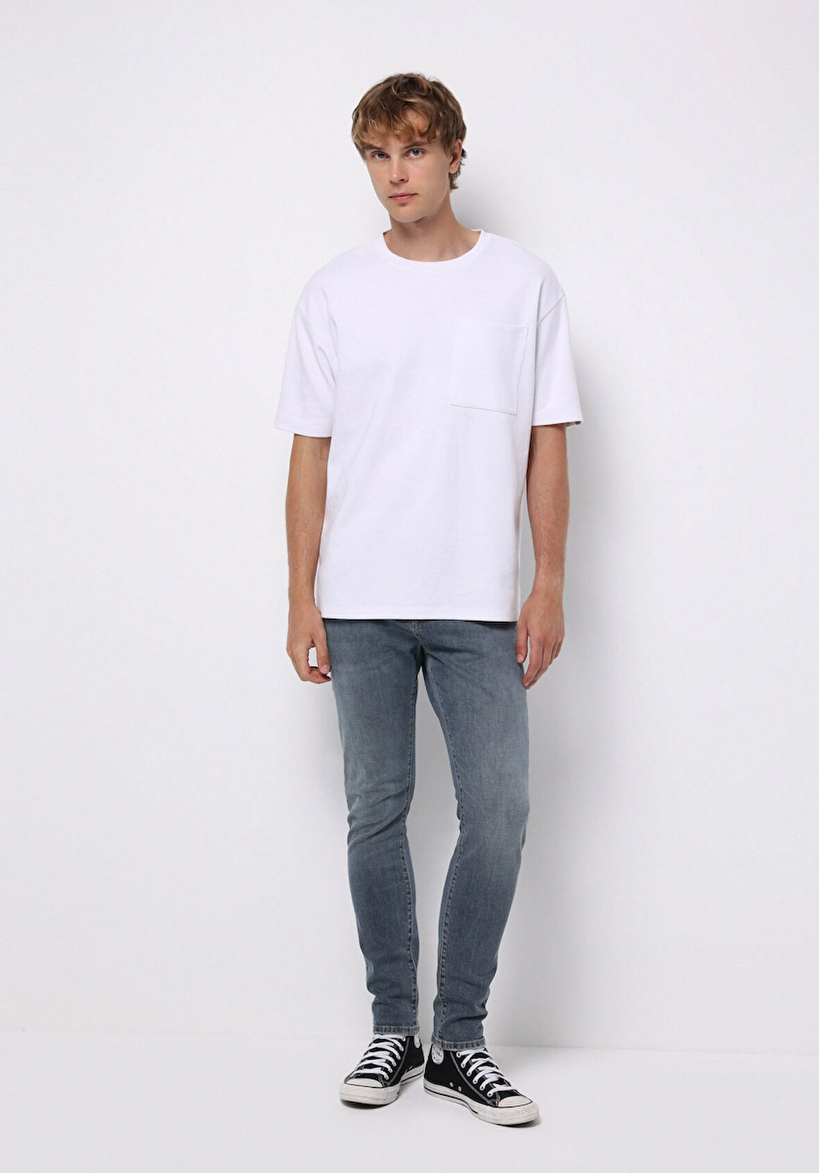 Slim Fit   Erkek İndigo Jean Pantolon