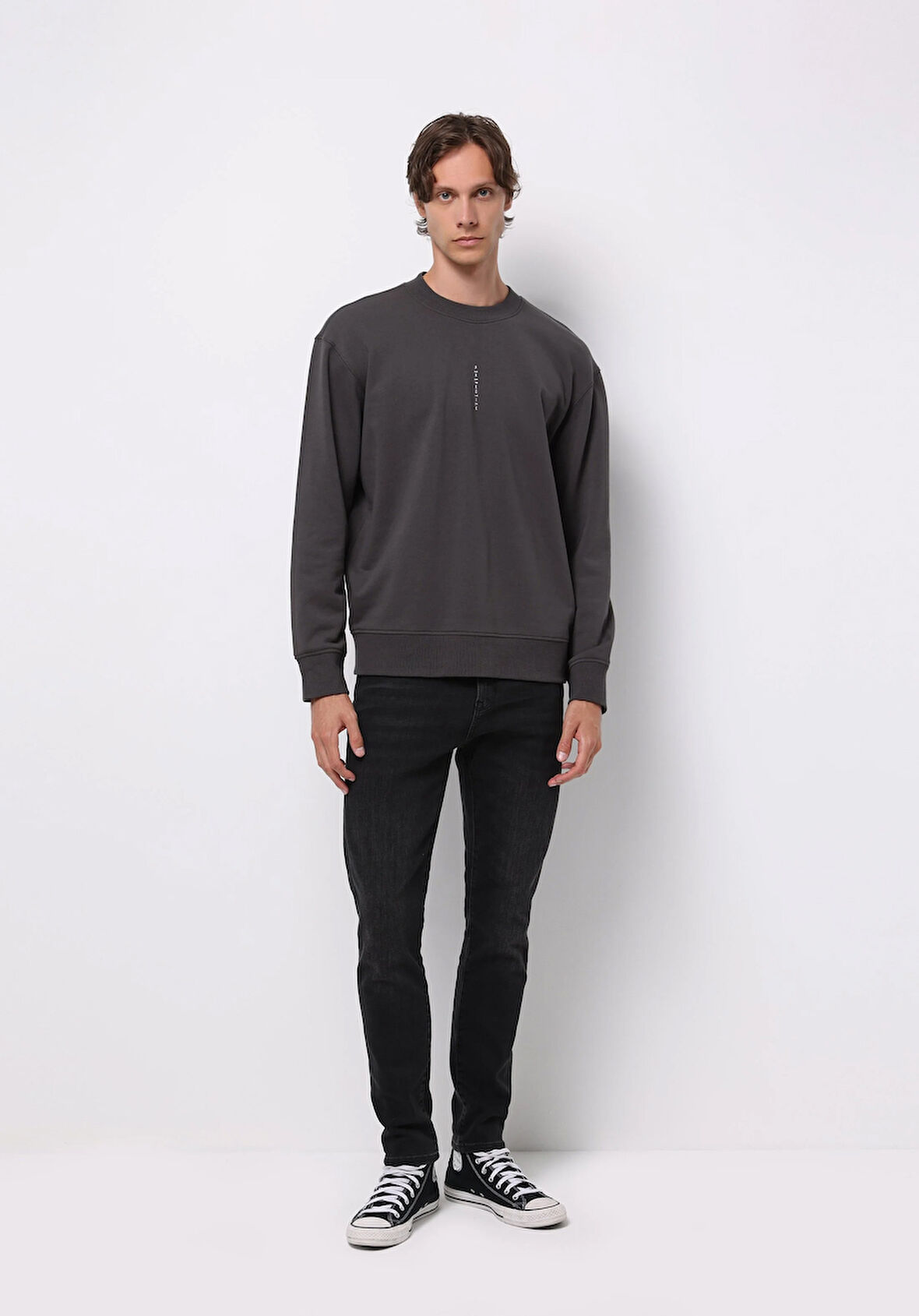 Slim Fit   Erkek Siyah Jean Pantolon