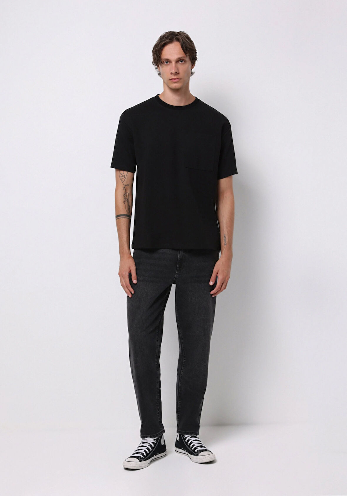 Balloon Fit   Erkek Siyah Jean Pantolon