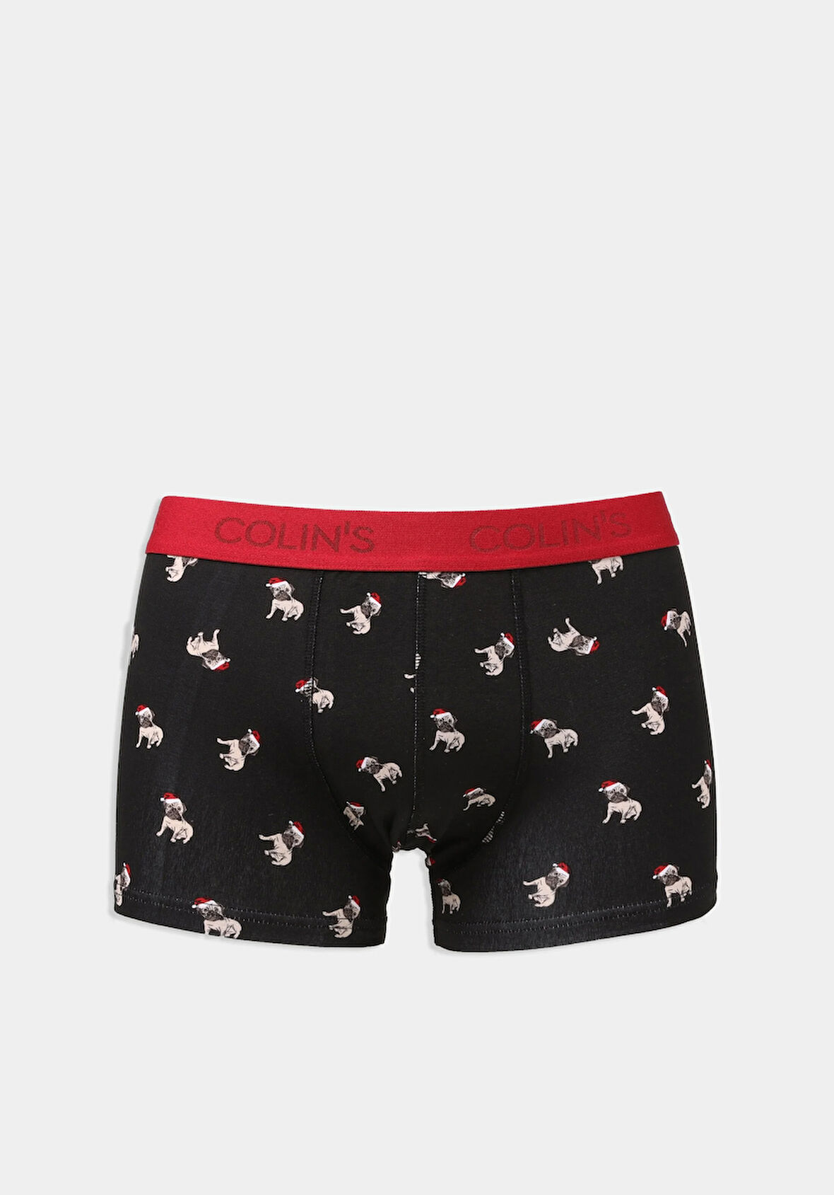 Modern Fit Baskılı Erkek Siyah Boxer