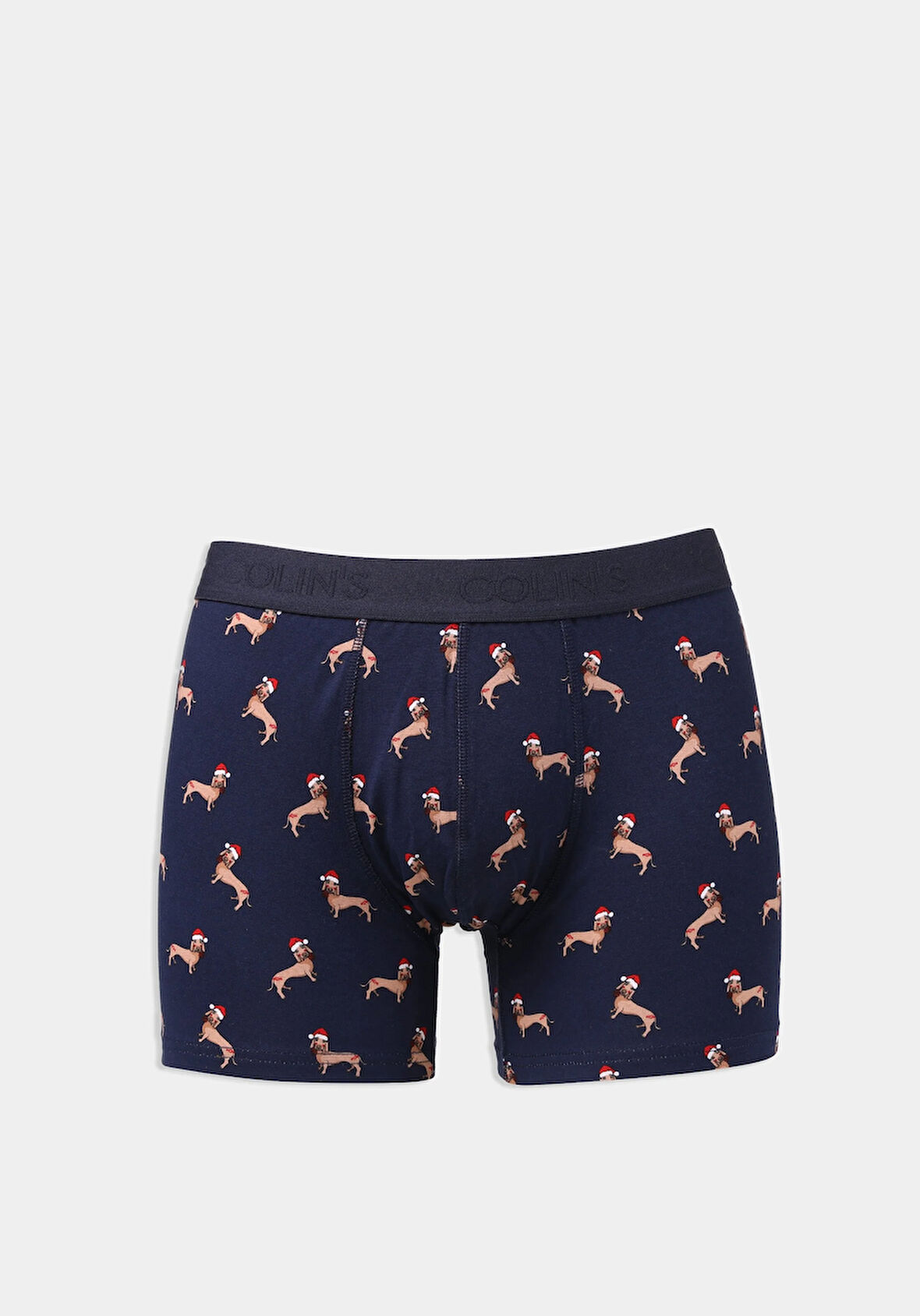 Modern Fit Baskılı Erkek Siyah Boxer